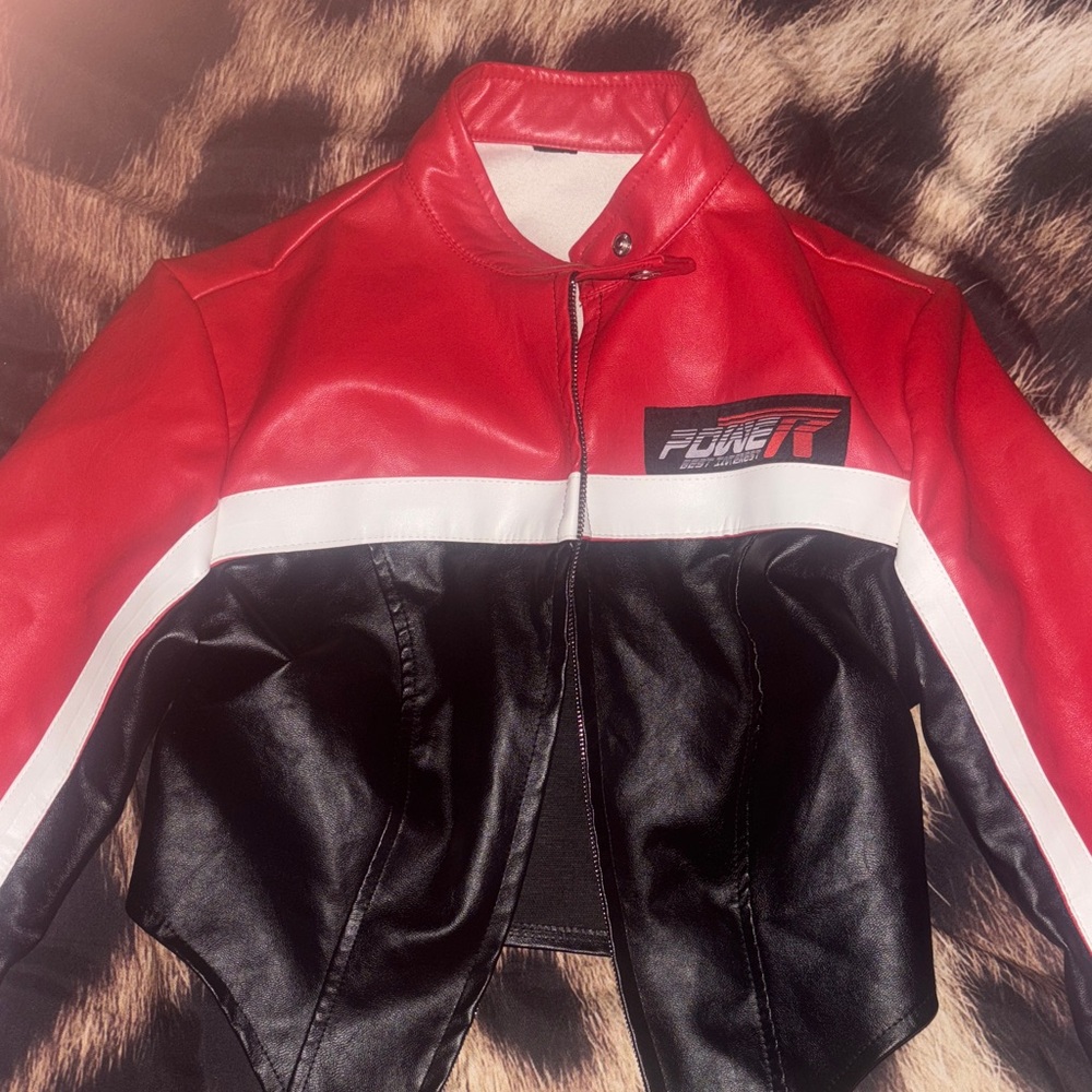 Women's Red and Black Jacket